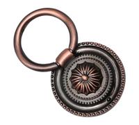 NUOBESTY 5pcs Vintage Red Metal Single Hole Cabinet Pull Handle 47mm