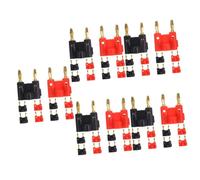 NUOBESTY 5sets Gold Plated Double Banana Plug Connectors for Speaker Wire Durable Dual Head Audio Jack Accessories with Quick Installation Compatible with Various Audio Equipment and 10pcs*5