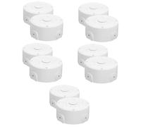 NUOBESTY 5sets Security Camera Box with Extension Cord Holder Durable Ceiling Mounted Cover for Outdoor Camera Wiring Management Easy Installation Wide Compatibility 2pcs*5