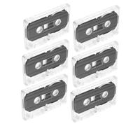 NUOBESTY 6 pcs Blank Audio Cassette Tapes with Transparent Cases Recordable Empty Cassettes for Lectures Interviews and Personal Memos Durable and Sound Recording