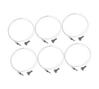 NUOBESTY 6 Sets Adjustable Picture Hanging Wire Kit of Picture Rail Hooks with Steel Wire Adjustable Hooks for Easy Wall Art Display and Rearrangement
