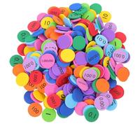 NUOBESTY 600pcs Colored Place Value Disks Educational Math Manipulatives Eva Learning Toys for Classroom And Home Use