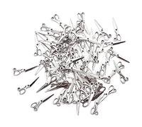 NUOBESTY 60pcs Silver Closed Scissors Charms Alloy Jewelry Making Pendants Mini Scissors Pendant for Necklaces Bracelets Keychains Unique Craft Accessories for Creative Projects