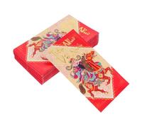 NUOBESTY 60pcs Spring Festival Red Envelopes for The Year of The Horse Spring Festival Hong Bao Horse Year Asian Red Pocket Golden Paper