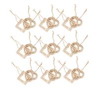 NUOBESTY 60pcs Unfinished Wooden Heart Picture Frames for DIY Crafts Sturdy Wood Construction for Valentine S Day Wedding Decorations and Creative Art Projects