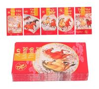 NUOBESTY 60pcs Vietnamese Lunar Year Red Envelopes for Year of Horse Smooth Paper Money Packets with Mixed Designs Traditional Packets for Spring Festival Gifting and Blessings