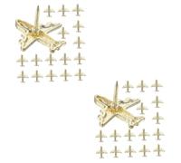 NUOBESTY 60pcs Wall Decor Pushpin Pins Airplane Shaped Tacks Pin Board Accessory Easy to Use Thumb Tacks