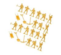 NUOBESTY 63pcs Miniature Construction Worker Figures Set Realistic Tiny Construction for Childsafe Play People with Tools for Home School and Imaginative Learning Activities