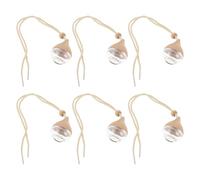 NUOBESTY 6pcs 7ml Car Perfume Pendant Glass Bottles Hanging Aroma Diffuser for Essential Oils Car Interior Decoration for Travel and Daily Use