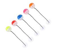 NUOBESTY 6PCS Bearded Dragon Reptile Bell Balls with Suction Cups and Rope, Portable Lizard Set for Terrariums and Interactive Play