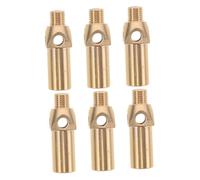 NUOBESTY 6Pcs Brass Gas Burner Nozzle Kit Fitting for Grills Camping Precision Engineered Replacement Nozzles for Bbq Gas Burners Efficient User Friendly Design