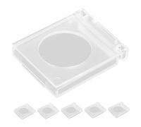 NUOBESTY 6pcs Button Protective Switch Covers, Dustproof Wall Switch Protector Caps, Embedded Push Button Covers for Home and Industrial Use, 33x28x6mm with 19mm Aperture