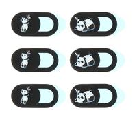 NUOBESTY 6pcs Cartoon Webcam Cover Slide Privacy Protection for Laptop Tablet Phone Peeping Hacking Unique Panda Design for Secure Digital Life