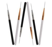 NUOBESTY 6pcs Dual-purpose Small Brush Applicator for Eyebrow and Eyelash Extensions, Gentle on Skin Plastic and Metal Makeup Tool Set for Women, Elegant Design Suitable for Makeup