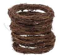 NUOBESTY 6pcs Hanging Bird Swing for Parrots and Parakeets, 15cm Natural Rattan Perch Stand Chewing and Hanging Features, Suitable for Bird Cages and Cage Accessories