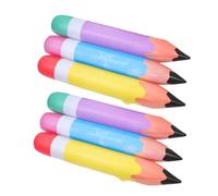 NUOBESTY 6pcs Inflatable Pencil Balloons Bright PVC Party Decorations for Birthday Classroom Back to School Graduation Supplies with Vivid Colors Easy Inflate and Design