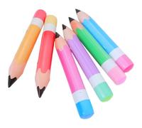 NUOBESTY 6Pcs Jumbo Inflatable Pencil Balloons Back-To-School Hanging Classroom Decoration Set with PVC Material in Orange, Pink, Blue, Purple, Green, and Red for Graduation and Party