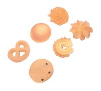 NUOBESTY 6Pcs Kawaii Biscuit Hairpins Set, Cute Simulated Food Cookie Hair Clips for, Novelty Funny Hair Barrettes Accessories for Everyday Styling