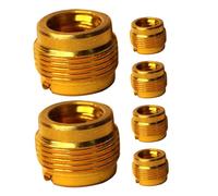 NUOBESTY 6pcs Lightweight Aluminum Mic Stand Screw Adapter to Thread Converter Anti-shock Microphone Holder Adapter Compatible with Microphone Stand Clips and Wear-resistant