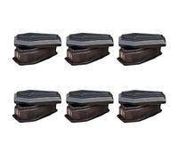 NUOBESTY 6Pcs Mini Halloween Coffin Treat Boxes - Black Plastic Coffins with Lids Spooky Candy Holders for Party Decor, Prank Props, Themed Events