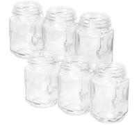 NUOBESTY 6pcs Mini Mason Jar Wine Cups Small Glass Beverage Holders Drinking Tumblers for Liquor Spirits Tea Bar Household Use