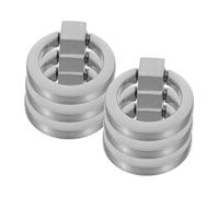 NUOBESTY 6pcs Mini Round Cabinet Ring Knobs Single Hole Drawer Handles Space Saving Hardware for Wardrobe Cupboard Dresser Furniture Easy Installation