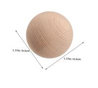 NUOBESTY 6pcs Natural Beech Wood Croquet Balls Unfinished Smooth Wooden Spheres for Outdoor Lawn Games Backyard Family Gatherings Portable DIY Crafts
