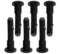 NUOBESTY 6PCS Plastic Trash Can Lid Hinge Pins Nylon Locking Latch, Universal Wheelie Bin Lid Pin Accessories for 120L Outdoor Waste Bins, Suitable for Household and Commercial Use