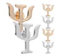 NUOBESTY 6pcs Psychology Psi Symbol Brooch Pins Alloy Secure Clasp for Lapels Backpacks Hat Jewelry Gift for Doctors Nurses Gold Silver