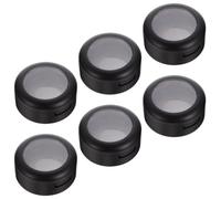 NUOBESTY 6pcs Refillable Black Plastic Eyeshadow Box with Visibility, Single Color Empty Makeup Palette Case for Travel and Cosmetic Storage