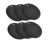 NUOBESTY 6pcs Round Stainless Steel Pet Id Tags for Dogs Engravable Blank Name Tags with Durable Unfinished Surface Reusable DIY Identity Pendants for Collar and Keychain Use