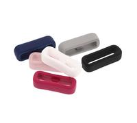 NUOBESTY 6Pcs Silicone Watchband Keeper Loops Durable Watch Strap Fastener Rings Classic Colors for Smartwatch Bands Easy to Install Secure for Preventing Loss Damage