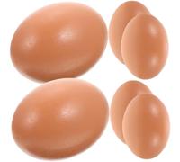 NUOBESTY 6pcs Simulated Egg Molds Decorative Fake Food Props for Photography and Easter Craft Plastic Foam Eggs Set for Party Decoration