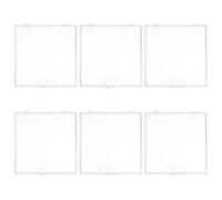 NUOBESTY 6Pcs Small Butterfly Display Case Set - Hinged Plastic Keepsake Storage Boxes for Insect Specimen Collection and Display