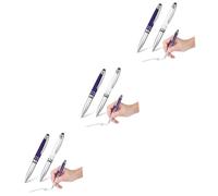 NUOBESTY 6pcs Stylus Pen Flashlight for Touch Screen Writing Novelty LED Light Pen Functional Ballpoint for Everyday Carry