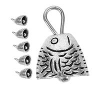 NUOBESTY 6pcs Vintage Metal Fish Bell Charms for Diy Jewelry Making Small Bells Pendants for Craft Decorations Retro Style Ornaments
