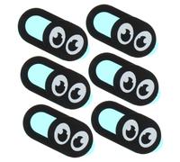 NUOBESTY 6pcs Webcam Cover for Desktop Laptop Tablet Privacy Shield Funny Big Eyes Pattern Simple Peel Stick Applicati