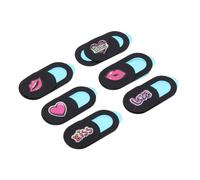 NUOBESTY 6pcs Webcam Cover Slide Adorable Pattern Privacy Cover for Laptop Tablet Hide Camera Slider