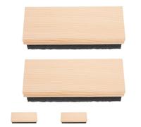 NUOBESTY 6PCS Wood Felt Chalkboard Erasers Ergonomic Campus Style Whiteboard Cleaners for Classroom Office DIY Activities Comfortable Grip Durable Materials Lightweight Design