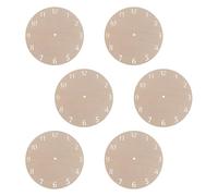 NUOBESTY 6pcs Wooden Silent Clock Painting Clock Round Dial Plate 23cm 9' Pure Unfinished Wood Creative Decor Kit and Detailed Tutorials for DIY Projects and Office