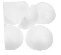 NUOBESTY 70pcs White Polystyrene Craft Balls Small Foam Half Spheres for DIY Art Projects School Crafts Festival Decorations Lightweight Hemispherical Spheres for Creative Learning and