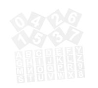 NUOBESTY 72pcs Reusable Plastic Letter and Number Stencils Alphabet Templates for Spray Paint DIY Crafting Scrapbooking Calligraphy with Easy Alignment and Lightweight Portability