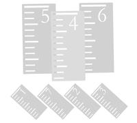 NUOBESTY 7pcs Growth Chart for Kids Plastic Ruler Template Reusable Stencil Children Height Measuring Wall Decor Boys Girls Bedroom