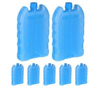NUOBESTY 7pcs Reusable Ice Packs for Cooler with Leakproof Cap, Blue Pe Material Freezer Blocks for Camping Cooler and Food Cold Pack, Energy Saving Cooling Solution for Picnic and Fishing