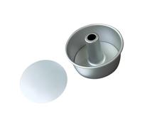 NUOBESTY 8 Inch Aluminium Alloy DIY Baking Mold Set, 3pcs Round Live Bottom Hollow Cake Pans for Homemade Pastry and Pie Baking