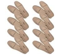 NUOBESTY 8 Pairs Khaki Wool Felt Shoe Insoles for Men and Women, Custom Cuttable Warm Breathable Inner Soles with Insulation and Soft Comfort for Winter Boots and Cold Season Shoes