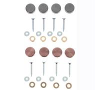 NUOBESTY 8 Sets 304 Thickened Stainless Steel Decorative Cover Screws 16mm Black Rose Gold Brushed Glass Standoff Nails for Mirror Bathroom Hardware and Advertising Signs