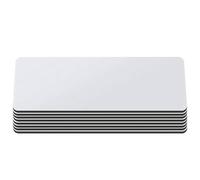 NUOBESTY 8 Sets Blank Name Tag Holders with Pins and Clips, Sturdy Density Board Material, Resist Wear and Tear, for Volunteers and Students at Exhibitions Or School Events