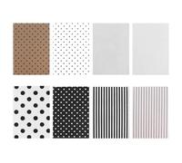 NUOBESTY 80 Sheets Black and White Tissue Paper Ultra-Thin Gift Wrapping and Wrapping Papers for Gift Box Lining and Craft Projects Simple Monochrome Scrapbooking Designs