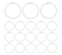 NUOBESTY 80pcs Notebook Metal Buckle Rings: 1.18-Inch Loose Leaf Binder - Index Cards Clip - Key Chain Organizer - Binding Circle Fastener for Calendar Binder